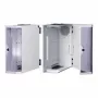 apraNET 1U 19 collu fiksēts statīva plaukts, gaiši pelēks (RAL 7035), 250 mm dziļš, 25 kg slodze