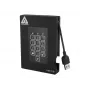 Apricorn Aegis Padlock Fortress A25-3PL256-500F ārējais cietais disks - 500GB - USB 3.2 Gen 1 - AES 256 bitu aparatūras šifrēšana - Melns