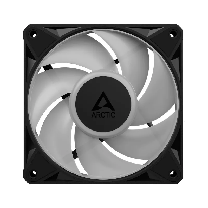 Arctic BioniX P12 A-RGB 120mm PWM Korpusa ventilators (3 gab.) – Adresējams RGB, 450-3000 RPM, 129 m³/h, Melns
