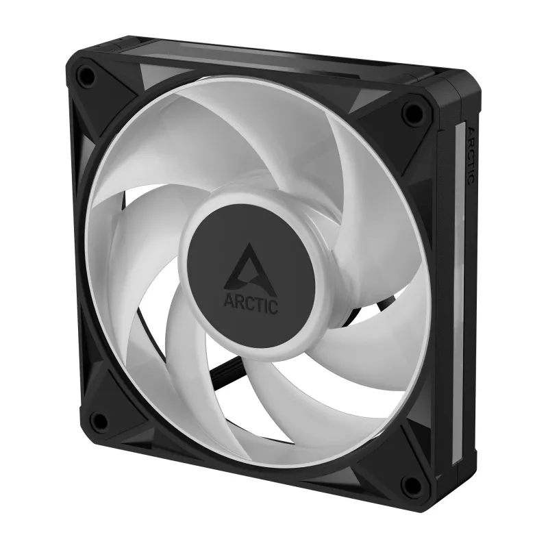 Arctic BioniX P12 A-RGB 120mm PWM ventilators ar margrietiņu ķēdi, 400-2300 RPM, 77.6 CFM, melns