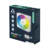 ARCTIC BioniX P12 A-RGB balts 120mm PWM korpusa ventilators, 450-3000 RPM, adresējams RGB, virknes savienojums