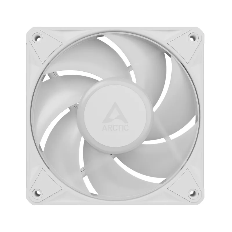 ARCTIC BioniX P12 A-RGB balts 120mm PWM korpusa ventilators, 450-3000 RPM, adresējams RGB, virknes savienojums