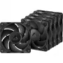 ARCTIC P12 PRO PST LN 120 mm korpusa ventilators, 5 komplektā, melns, PWM, ARGB