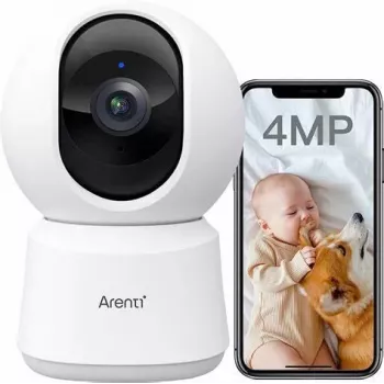 Arenti P2Q 2K QHD Wi-Fi iekštelpu drošības kamera ar AI cilvēku noteikšanu, divvirzienu audio un nakts redzamību