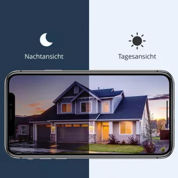 Arenti POWER1Q 2K Viedā akumulatora drošības kamera, AI cilvēku noteikšana, Krāsu nakts redzamība, IP65, Melna