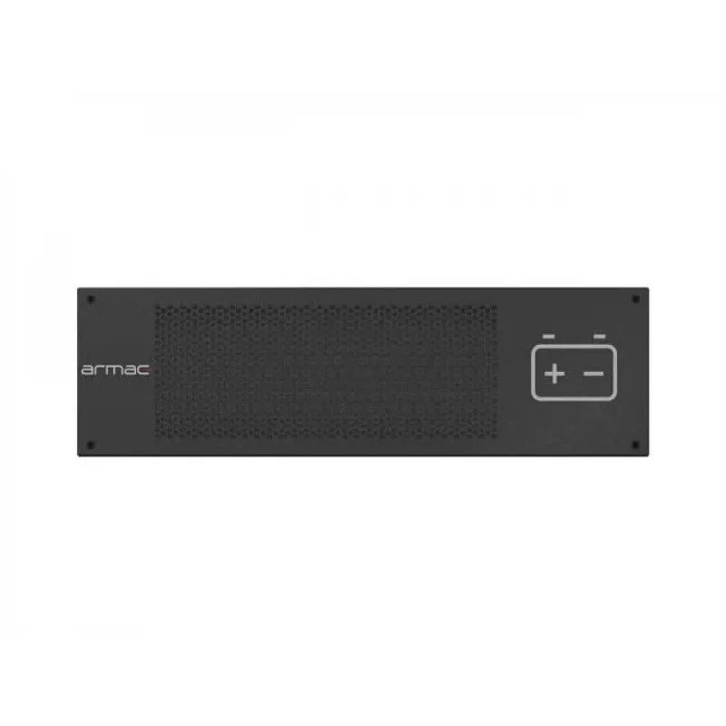 ARMAC B/2009/R/DF 3U Rackmount ārējais akumulatoru bloks Rack Online DF sērijas 6kVA/10kVA UPS, 20x 12V 9Ah VRLA akumulatori, 240V DC, melns