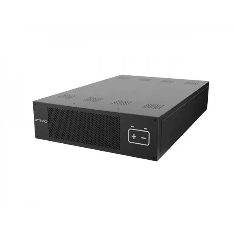 ARMAC B/2009/R/DF 3U Rackmount ārējais akumulatoru bloks Rack Online DF sērijas 6kVA/10kVA UPS, 20x 12V 9Ah VRLA akumulatori, 240V DC, melns