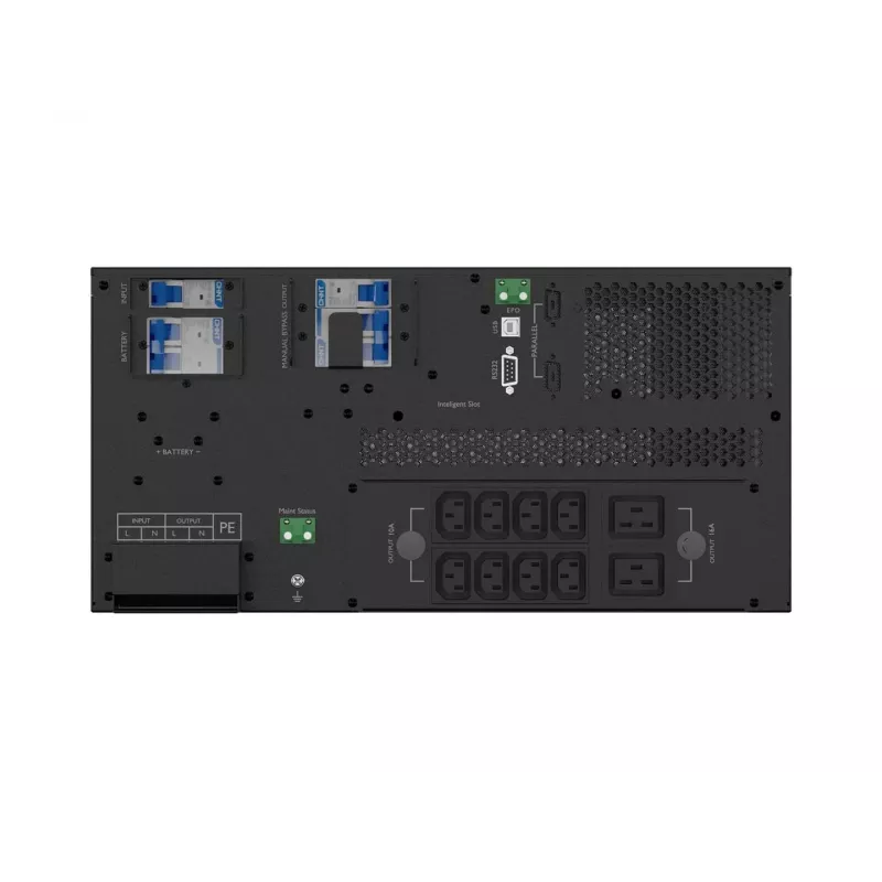 ARMAC R/10000I/PF1/DF 10000VA Online dubultās konversijas rackmount UPS, 10 kontaktligzdas, LCD, metāla korpuss, bez putekļiem