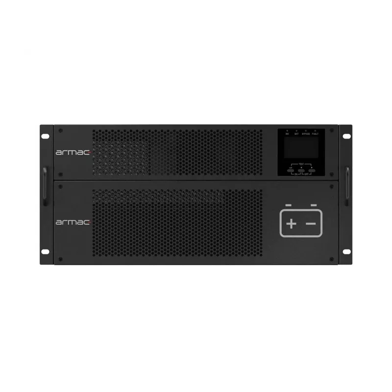 ARMAC R/10000I/PF1/DF 10000VA Online dubultās konversijas rackmount UPS, 10 kontaktligzdas, LCD, metāla korpuss, bez putekļiem