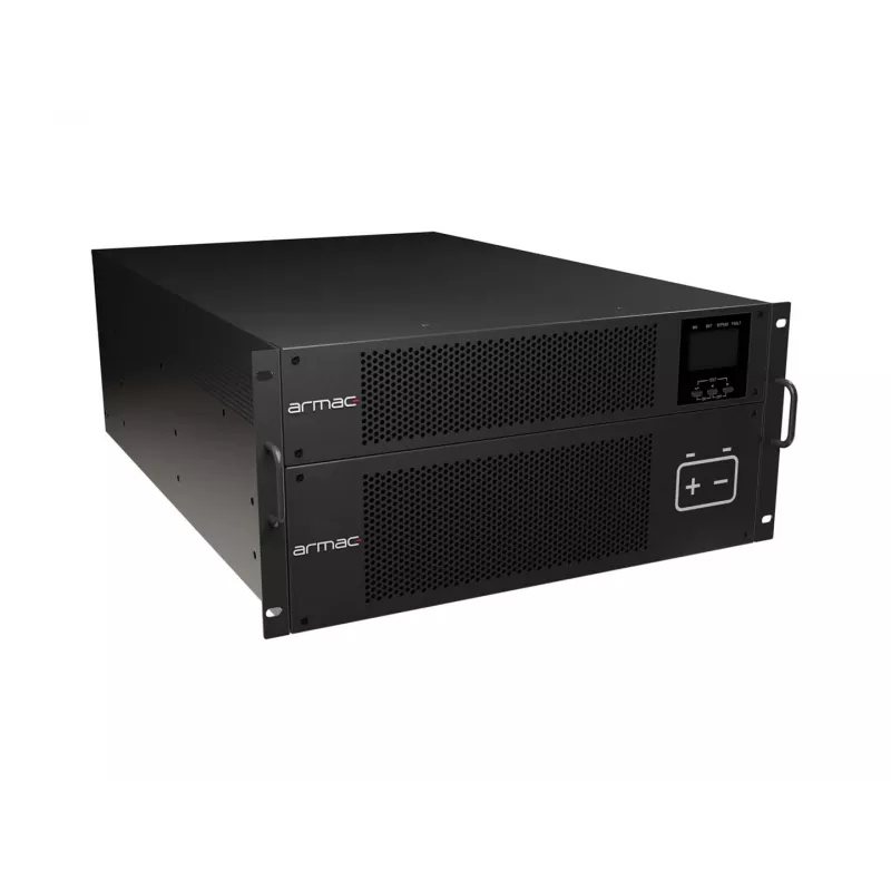 ARMAC R/10000I/PF1/DF 10000VA Online dubultās konversijas rackmount UPS, 10 kontaktligzdas, LCD, metāla korpuss, bez putekļiem