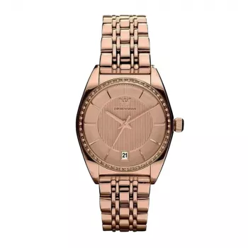 ARMANI AR0381 Sieviešu kvarca pulkstenis 31mm nerūsējošā tērauda sudraba ciparnīca divkrāsu aproce