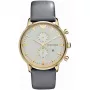 ARMANI AR0386 Vīriešu klasiskais kvarca analogais pulkstenis 40mm sudraba ciparnīca brūna ādas siksniņa
