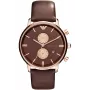 ARMANI AR0387 Vīriešu kvarca hronogrāfa pulkstenis 42mm melns ciparnīca ādas siksniņa