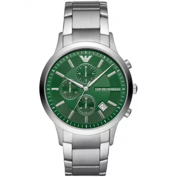 Armani AR11507 Vīriešu kvarca hronogrāfa pulkstenis 43mm Nerūsējošais tērauds Zils ciparnīca