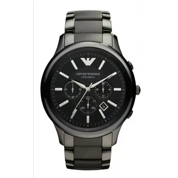 Armani AR1452 Vīriešu Keramikas Hronogrāfa Pulkstenis 43mm Melns