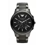 Armani AR1452 Vīriešu Keramikas Hronogrāfa Pulkstenis 43mm Melns
