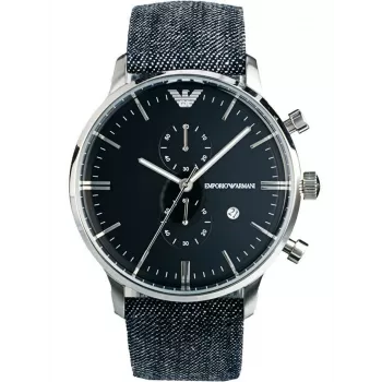 ARMANI AR1690 Vīriešu analogais kvarca pulkstenis 43mm Nerūsējošais tērauds Melns ciparnīca