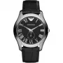 ARMANI AR1703 Vīriešu kvarca hronogrāfa pulkstenis 43mm melns ciparnīca ādas siksniņa