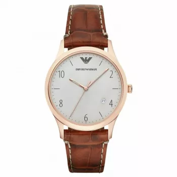 ARMANI AR1866 Vīriešu Renato Kvarca Analogais Pulkstenis 40mm Nerūsējošais Tērauds Melns Ciparnīca