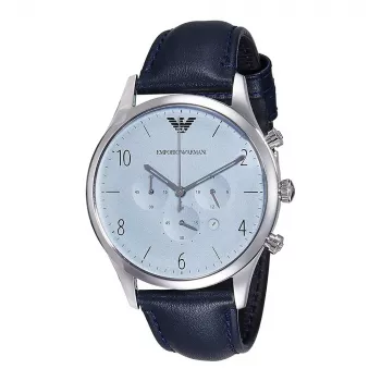 Armani AR1889 Vīriešu hronogrāfa pulkstenis 42mm Nerūsējošais tērauds Melns ciparnīca