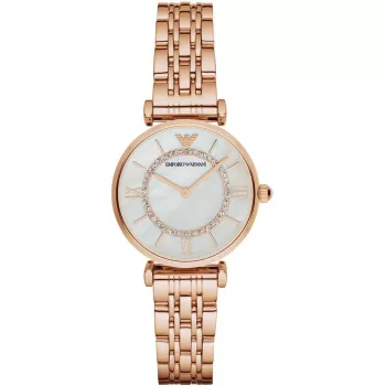 ARMANI AR1909 Sieviešu kvarca pulkstenis 32mm Nerūsējošais tērauds Roze zelta tonis