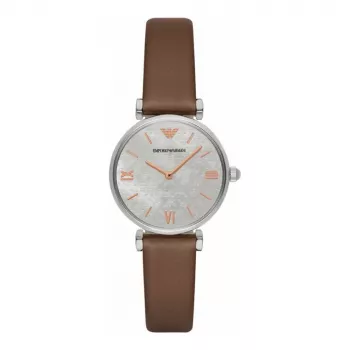 ARMANI AR1988 Sieviešu kvarca analogais pulkstenis 32mm nerūsējošā tērauda sieta siksniņa rožu zelts