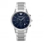 Armani AR2486 Vīriešu kvarca hronogrāfa pulkstenis 43mm Nerūsējošais tērauds Zils ciparnīca