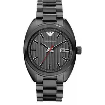 Armani AR5910 Vīriešu kvarca hronogrāfa pulkstenis 44mm Melns jonu pārklājums nerūsējošais tērauds