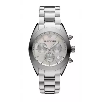ARMANI AR5960 Sieviešu rozā zelta toņa nerūsējošā tērauda kvarca hronogrāfa pulkstenis 38mm