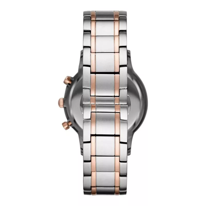 ARMANI AR80025 Vīriešu kvarca hronogrāfa pulkstenis 43mm Nerūsējošais tērauds Zils ciparnīca