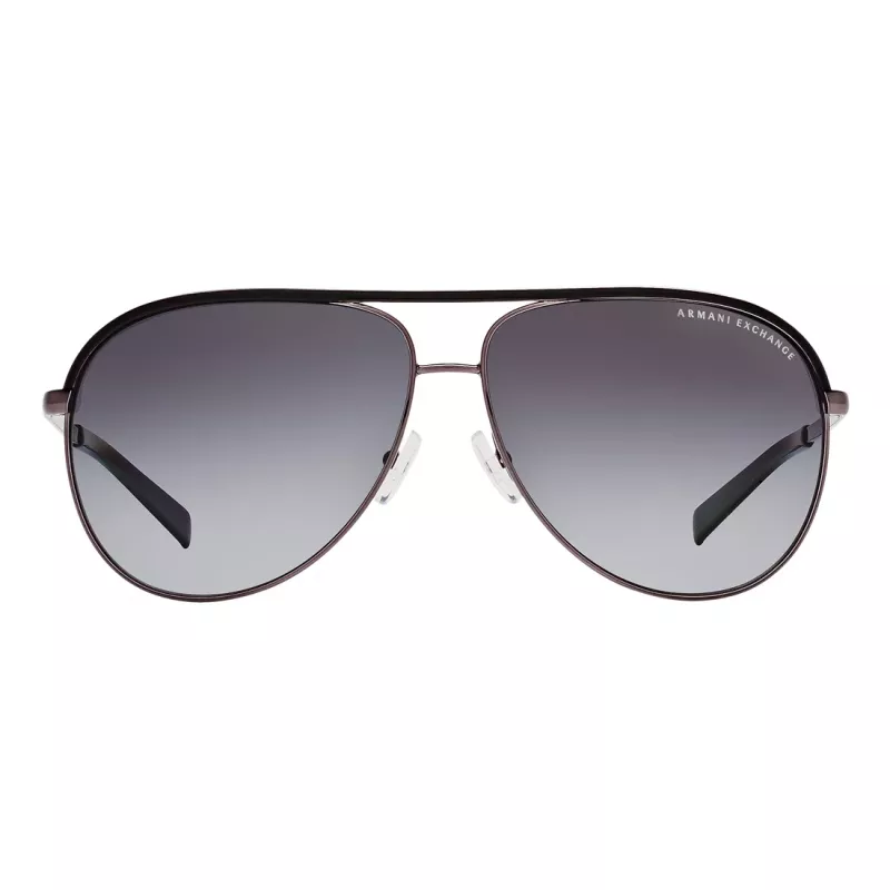 ARMANI EXCHANGE AX2002-60992V Unisex Saulesbrilles - Matēts Melns Metāla Rāmis ar Tumši Pelēkām Spoguļstikla Lēcām