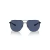 Armani Exchange AX2047S6003Z3 Vīriešu taisnstūra saulesbrilles matēti melnas tumši pelēkas 63mm
