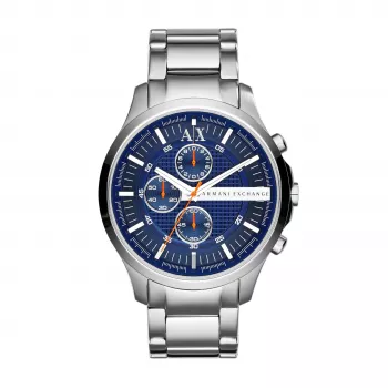 ARMANI EXCHANGE AX2155 Vīriešu analogais kvarca pulkstenis 46mm Nerūsējošais tērauds Melns ciparnīca