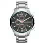 ARMANI EXCHANGE AX2163 Vīriešu kvarca hronogrāfa pulkstenis 46mm melns ciparnīca ādas siksniņa