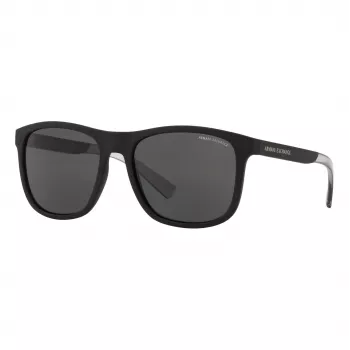 Armani Exchange AX4049SF 81808 Vīriešu saulesbrilles - Matēts melns rāmis, pelēkas lēcas, 57 mm