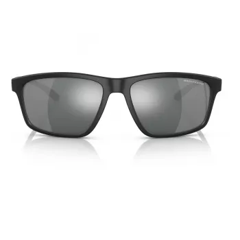 ARMANI EXCHANGE AX4122S80786G Vīriešu saulesbrilles, Melnas, Taisnstūra, 59 mm lēcas, 100% UV400 aizsardzība