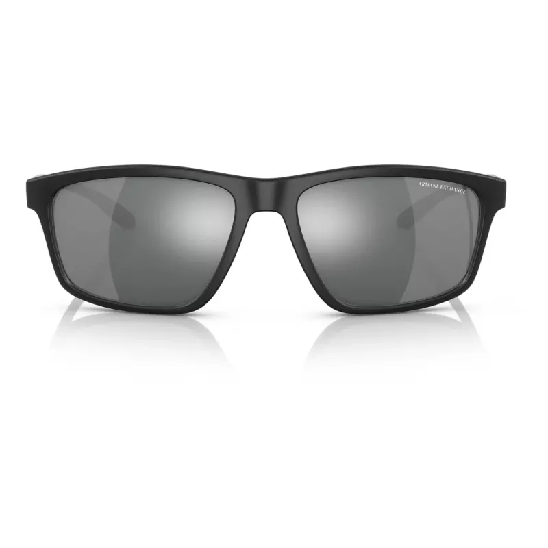 ARMANI EXCHANGE AX4122S80786G Vīriešu saulesbrilles, Melnas, Taisnstūra, 59 mm lēcas, 100% UV400 aizsardzība