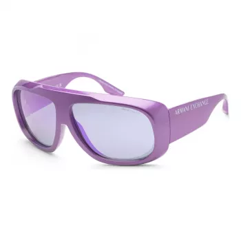 Armani Exchange AX4143SU83534 Matēti melnas pilotu saulesbrilles ar pelēkām lēcām 67mm
