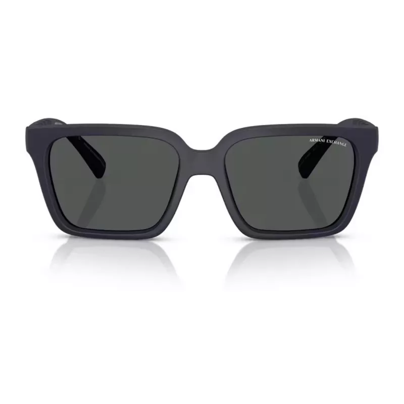 Armani Exchange AX4147S 610587 Vīriešu saulesbrilles - Matēts melns rāmis, tumši pelēkas lēcas, 56 mm