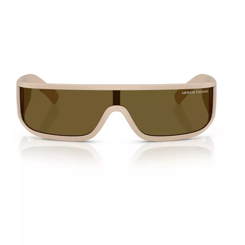 Armani Exchange AX4153SU83617 Unisex Saulesbrilles - Melns Rāmis, Pelēkas Lēcas, Vairogs/Maska, 140mm Lēcu Platums