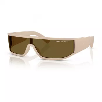 Armani Exchange AX4153SU83617 Unisex Saulesbrilles - Melns Rāmis, Pelēkas Lēcas, Vairogs/Maska, 140mm Lēcu Platums