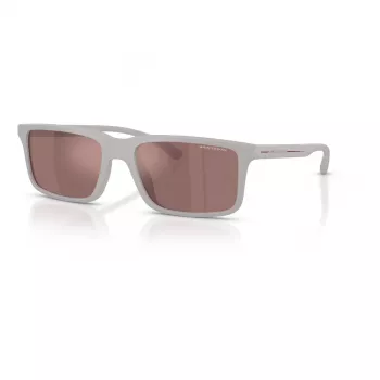 Armani Exchange AX4157SU83786 Vīriešu taisnstūra saulesbrilles - Matēts melns rāmis, pelēkas lēcas