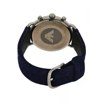 ARMANI Vīriešu AR11144 Hronogrāfs Nerūsējošā tērauda pulkstenis 43mm Zils ciparnīca