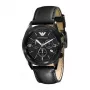Armani vīriešu AR5904 hronogrāfa pulkstenis 41mm melna ciparnīca nerūsējošais tērauds