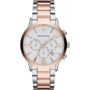 Armani Men's Luigi Kvarca pulkstenis AR11209 43mm Nerūsējošais tērauds Melns ciparnīca