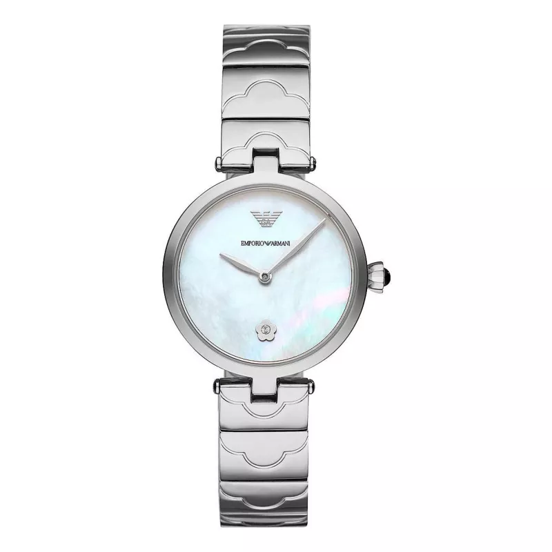 ARMANI Sieviešu AR11235 Kvarca Pulkstenis 32mm Nerūsējošais Tērauds Sudrabs