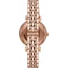 ARMANI Sieviešu AR11244 Gianni T-Bar kvarca analogais pulkstenis 32mm rozā zelta toņa nerūsējošais tērauds