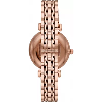 ARMANI Sieviešu AR11244 Gianni T-Bar kvarca analogais pulkstenis 32mm rozā zelta toņa nerūsējošais tērauds