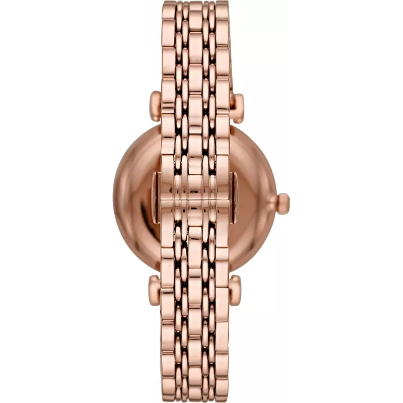 ARMANI Sieviešu AR11244 Gianni T-Bar kvarca analogais pulkstenis 32mm rozā zelta toņa nerūsējošais tērauds