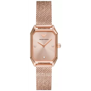 ARMANI sieviešu AR11347 kvarca pulkstenis no nerūsējošā tērauda 24 mm ar pērļu mātes ciparnīcu